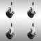 Service Caster 5 Inch 316SS Soft Rubber Swivel 3/4 Inch Expanding Stem Caster Set Brake SCC SCC-SS316EX20S514-SRS-TLB-34-4 - alternate 4